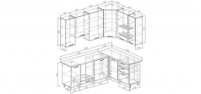 Кухонный гарнитур Умбра 2200*1600 h950 (Стол. 38мм) в Нижневартовске - niznevartovsk.ok-mebel.com | фото 2