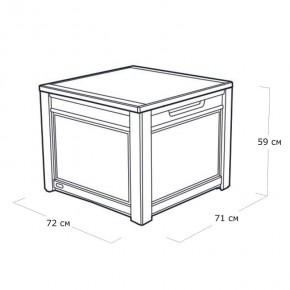 Квадратный сундук Cube Rattan 208 л в Нижневартовске - niznevartovsk.ok-mebel.com | фото 4