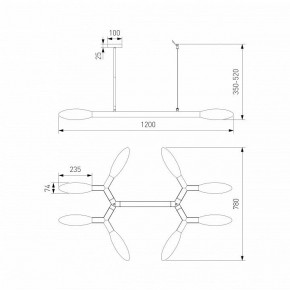 Люстра на штанге Eurosvet Covalent 30180 черный в Нижневартовске - niznevartovsk.ok-mebel.com | фото 3