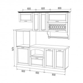 МИЛАНО Кухонный гарнитур 2,0 м Компоновка №3 в Нижневартовске - niznevartovsk.ok-mebel.com | фото 6