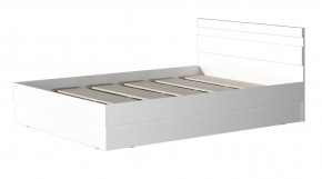 МС "Хилтон" Кровать 1,4 (Белый текстурный) в Нижневартовске - niznevartovsk.ok-mebel.com | фото 2