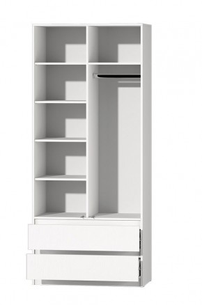 МС "Хилтон" Шкаф №3 900 (Белый текстурный) в Нижневартовске - niznevartovsk.ok-mebel.com | фото 3