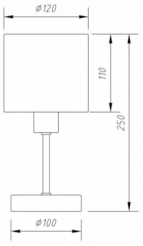 Настольная лампа декоративная Escada Denver 1109/1 Chrome/Beige в Нижневартовске - niznevartovsk.ok-mebel.com | фото 6