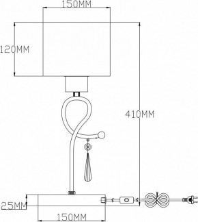 Настольная лампа декоративная Moderli Mae V2561-1T в Нижневартовске - niznevartovsk.ok-mebel.com | фото 2