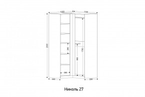 НИКОЛЬ 27 Шкаф угловой в Нижневартовске - niznevartovsk.ok-mebel.com | фото 2