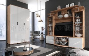 Пенал Виста (Белый глянец/Дуб крафт) в Нижневартовске - niznevartovsk.ok-mebel.com | фото 3