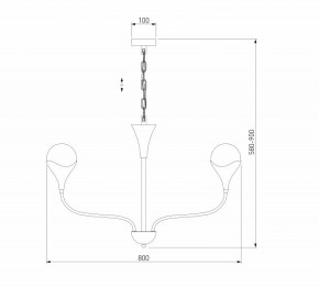 Подвесная люстра Eurosvet Calyx 60169/6 никель в Нижневартовске - niznevartovsk.ok-mebel.com | фото 3