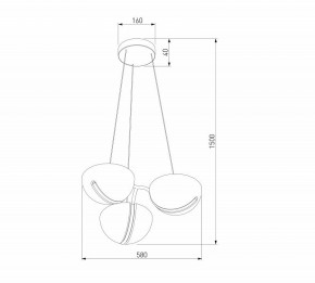 Подвесная люстра Eurosvet Emisfero 50083/3 LED золото в Нижневартовске - niznevartovsk.ok-mebel.com | фото 6