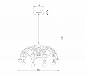 Подвесная люстра Eurosvet Ragno 90034/10 LED черный в Нижневартовске - niznevartovsk.ok-mebel.com | фото 5