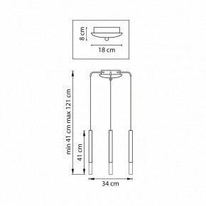 Подвесная люстра Lightstar Tubo L3T747137 в Нижневартовске - niznevartovsk.ok-mebel.com | фото 3