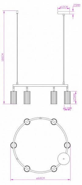 Подвесная люстра Moderli Cora V11603-6P в Нижневартовске - niznevartovsk.ok-mebel.com | фото 6
