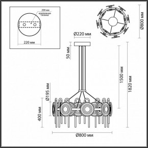 Подвесная люстра Odeon Light Magnet 5407/92L в Нижневартовске - niznevartovsk.ok-mebel.com | фото 6
