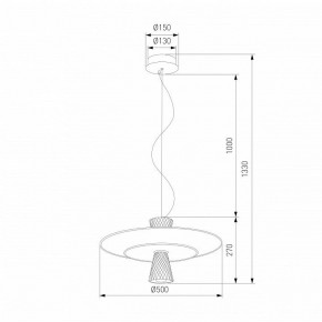 Подвесной светильник Eurosvet Titania 40029/1 LED белый в Нижневартовске - niznevartovsk.ok-mebel.com | фото 4