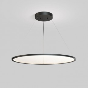 Подвесной светильник горизонтальный VEIL, 80 Вт, ?1000?В1500 мм, LED 2700-6000K, IP20, пульт Д/У (в комплекте), черный, алюминий, акрил в Нижневартовске - niznevartovsk.ok-mebel.com | фото