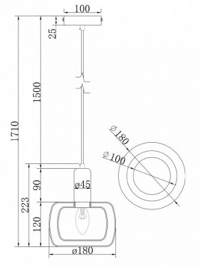 Подвесной светильник Maytoni Vision MOD411PL-01G в Нижневартовске - niznevartovsk.ok-mebel.com | фото 7