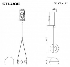 Подвесной светильник ST-Luce Moonbag SL2002.413.01 в Нижневартовске - niznevartovsk.ok-mebel.com | фото 4