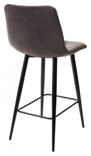 Полубарный стул CHILLI-QB графит #14, велюр / черный каркас (H=66cm) М-City в Нижневартовске - niznevartovsk.ok-mebel.com | фото 4