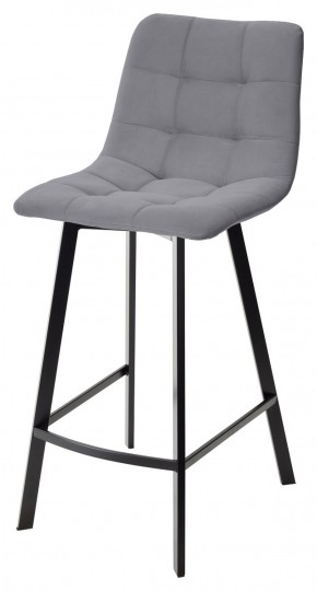 Полубарный стул CHILLI-QB SQUARE серый #27, велюр / черный каркас (H=66cm) М-City в Нижневартовске - niznevartovsk.ok-mebel.com | фото