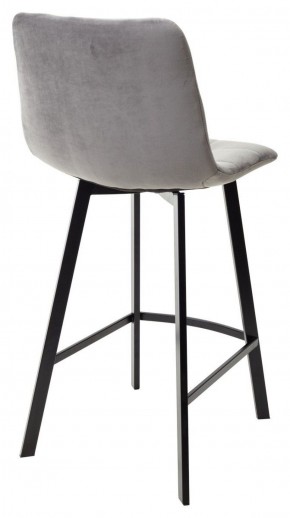 Полубарный стул CHILLI-QB SQUARE светло-серый #26, велюр / черный каркас (H=66cm) М-City в Нижневартовске - niznevartovsk.ok-mebel.com | фото 4