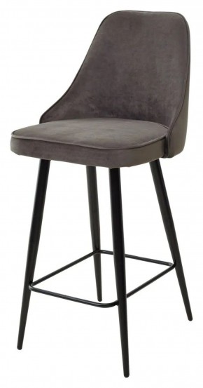 Полубарный стул NEPAL-PB ГРАФИТ #14, велюр/ черный каркас (H=68cm) М-City в Нижневартовске - niznevartovsk.ok-mebel.com | фото