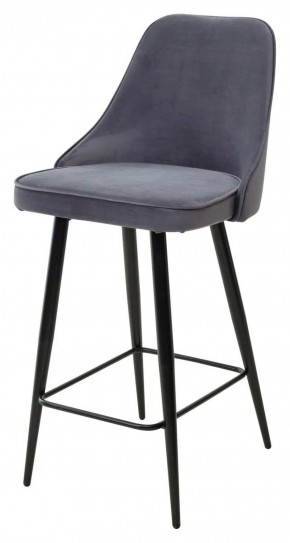 Полубарный стул NEPAL-PB СЕРЫЙ #27, велюр/ черный каркас (H=68cm) М-City в Нижневартовске - niznevartovsk.ok-mebel.com | фото