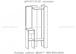 КРИТ-1 Прихожая (Делано светлый) в Нижневартовске - niznevartovsk.ok-mebel.com | фото 2