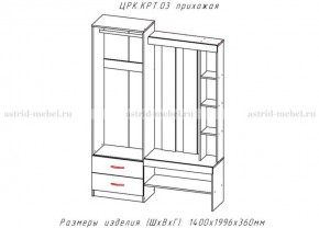 КРИТ-3 Прихожая (Анкор темный/Анкор белый) в Нижневартовске - niznevartovsk.ok-mebel.com | фото 2