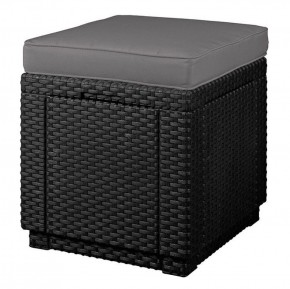 Пуфик Куб с подушкой (Cube with cushion) графит - прохладный серый в Нижневартовске - niznevartovsk.ok-mebel.com | фото