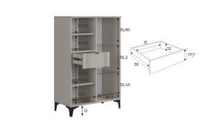 РИЧ Комод 2 со стеклом в Нижневартовске - niznevartovsk.ok-mebel.com | фото 3