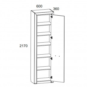 Шкаф 1D, OLIVIA, цвет вудлайн крем/дуб анкона в Нижневартовске - niznevartovsk.ok-mebel.com | фото 2