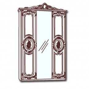 Шкаф 3-х дверный с зеркалами (01.143) Роза (могано) в Нижневартовске - niznevartovsk.ok-mebel.com | фото