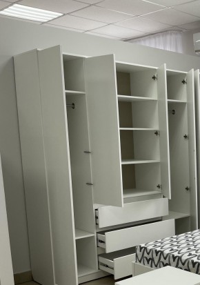 Шкаф 4-ств. с 3 ящиками "Бьянко" в Нижневартовске - niznevartovsk.ok-mebel.com | фото 2