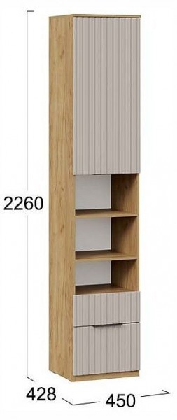 Шкаф комбинированный Хилтон Исп. 2 в Нижневартовске - niznevartovsk.ok-mebel.com | фото 4