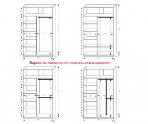 Шкаф-купе 1400 серии SOFT D1+D3+B2+PL1 (2 ящика+1штанга) профиль «Графит» в Нижневартовске - niznevartovsk.ok-mebel.com | фото 7