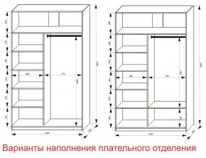 Шкаф-купе 1400 серии SOFT D6+D6+B2+PL3 (2 ящика+2штанги) профиль «Капучино» в Нижневартовске - niznevartovsk.ok-mebel.com | фото 7