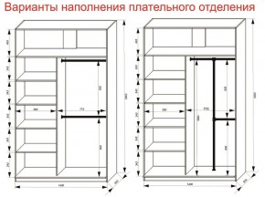 Шкаф-купе 1400 серии SOFT D8+D2+B2+PL4 (2 ящика+F обр.штанга) профиль «Графит» в Нижневартовске - niznevartovsk.ok-mebel.com | фото 7