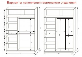 Шкаф-купе 1600 серии SOFT D1+D3+B2+PL1 (2 ящика+1штанга) профиль «Графит» в Нижневартовске - niznevartovsk.ok-mebel.com | фото 7