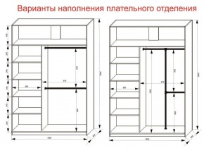 Шкаф-купе 1600 серии SOFT D6+D6+B2+PL3 (2 ящика+2штанги) профиль «Капучино» в Нижневартовске - niznevartovsk.ok-mebel.com | фото 7