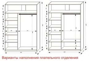 Шкаф-купе 1600 серии SOFT D6+D6+B2+PL3 (2 ящика+2штанги) профиль «Капучино» в Нижневартовске - niznevartovsk.ok-mebel.com | фото 8