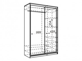 Шкаф-купе Рене 1500 вариант 1 (ЛДСП/ЛДСП) в Нижневартовске - niznevartovsk.ok-mebel.com | фото 4