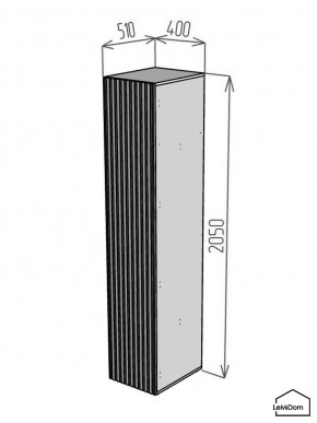 Шкаф Linnea MHR-1-2 2050х400х510 (ДВ-М 11.1.25) в Нижневартовске - niznevartovsk.ok-mebel.com | фото 2