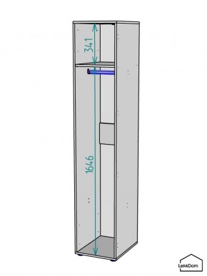 Шкаф Linnea MHR-1 2050х400х510 (ДВ-М 11.1.25) в Нижневартовске - niznevartovsk.ok-mebel.com | фото 3