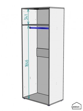 Шкаф Linnea MHR-2PO 2050х800х510 (Белый-М 11.1.2) в Нижневартовске - niznevartovsk.ok-mebel.com | фото 3