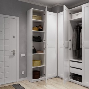 Шкаф МАКС однодверный узкий, цвет белый в Нижневартовске - niznevartovsk.ok-mebel.com | фото 4