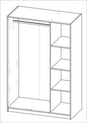 Шкаф ОРИОН трехдверный, цвет Дуб Венге в Нижневартовске - niznevartovsk.ok-mebel.com | фото 3