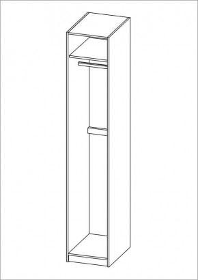 Шкаф ПЕГАС однодверный, цвет Дуб Венге в Нижневартовске - niznevartovsk.ok-mebel.com | фото 3