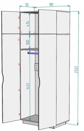 Шкаф "Аврора (H36)" в Нижневартовске - niznevartovsk.ok-mebel.com | фото 2