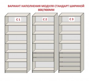 Шкаф распашной серия «ЗЕВС» (PL3/С1/PL2) в Нижневартовске - niznevartovsk.ok-mebel.com | фото 6