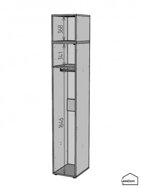 Шкаф с антресолью Linnea MHR-1A-1 2450х400х510 (Белый-М 11.1.2) в Нижневартовске - niznevartovsk.ok-mebel.com | фото 3