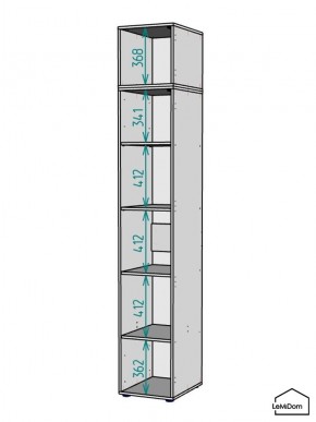 Шкаф с антресолью Linnea MHR-1A-2 2450х400х510 (Белый-М 11.1.2) в Нижневартовске - niznevartovsk.ok-mebel.com | фото 3